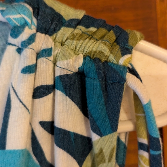 Croft & Barrow Blue and Green Sleeveless Maxi Sundress - Picture 2 of 9